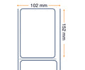 Labels, Zebra, Papel Normal, Z-Perform 1000T, An: 101.6 mm, Al: 152.4 mm, Diám: 127 mm, Diám: 25.4 mm 800294-605