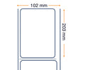 Zebra Labels, Others, Papel térmico, Z-Perform 1000D, An: 101,6 mm, Al: 203,2 mm, Diám. ext.: 127 mm, Diám. int.: 25,4 mm 3012884-T