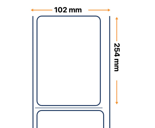 Zebra Labels, Others, Papel térmico, Z-Perform 1000D, An: 102 mm, Al: 254 mm, G: 200 mm, Di: 76 mm 3012615-T