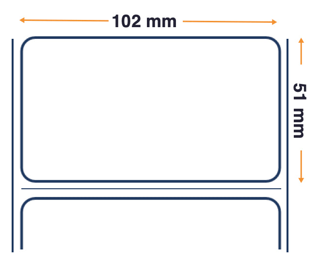 Zebra Labels, Others, Papel normal, Z-Select 2000T, Ancho: 101,6 mm, Alto: 50,8 mm, Profundidad: 200 mm, Núcleo: 76 mm 880134-050