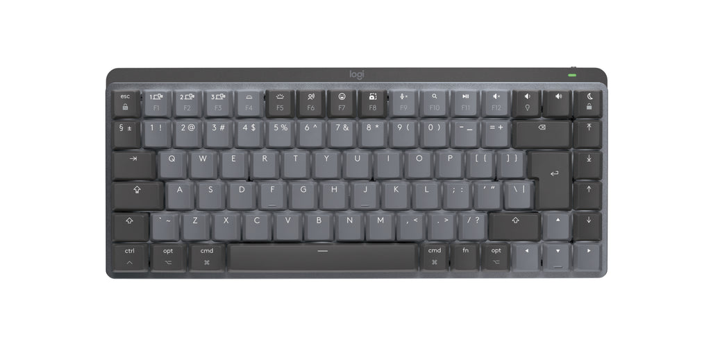 Logitech Master MX Mechanical Mini for Mac teclado Oficina RF Wireless + Bluetooth QWERTY Internacional de EE.UU. Gris (6)