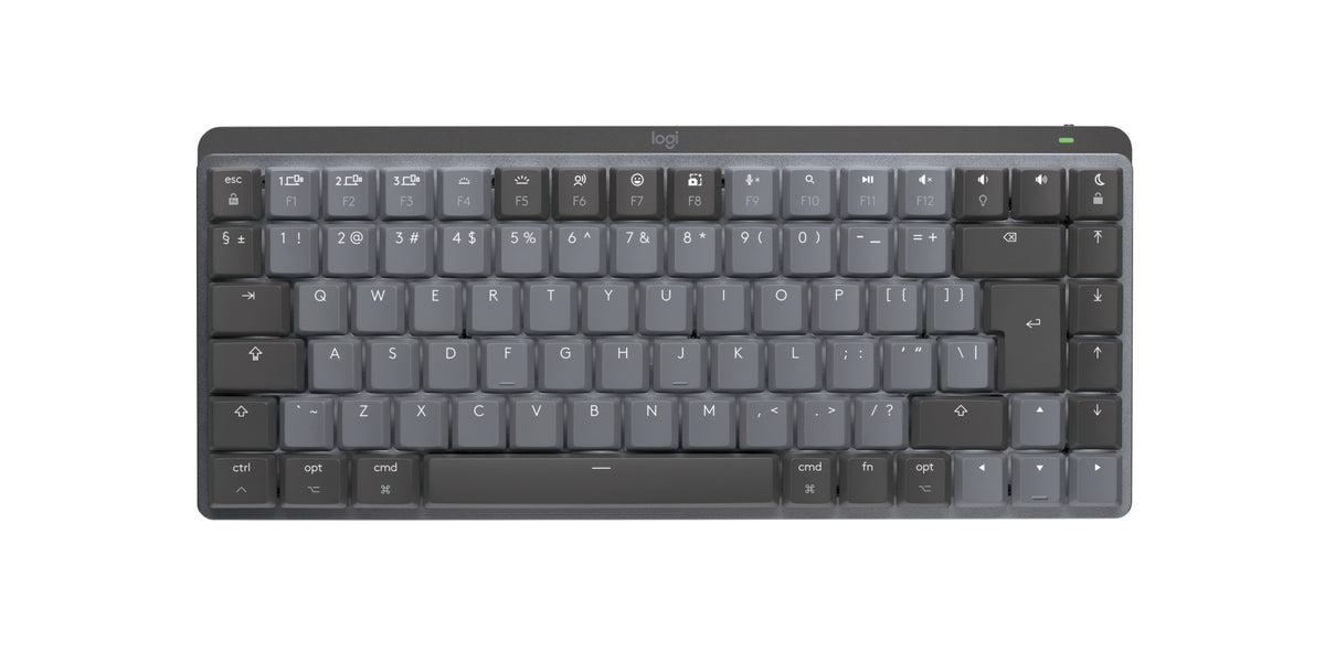 Logitech Master MX Mechanical Mini for Mac teclado Oficina RF Wireless + Bluetooth QWERTY Internacional de EE.UU. Gris (6)