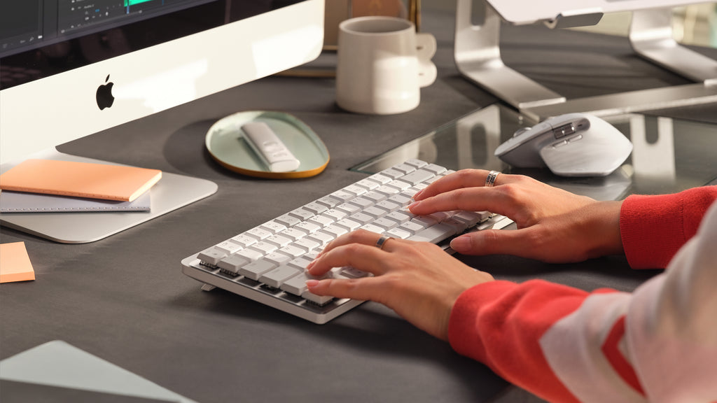 Logitech MX Mechanical Mini for Mac teclado Oficina RF Wireless + Bluetooth QWERTZ Alemán Gris (6)