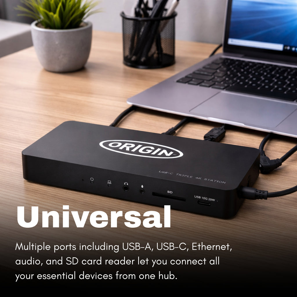 Origin Storage OSDOCK-USBC base para portátil y replicador de puertos