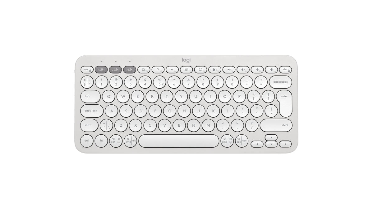 Logitech Pebble Keys 2 K380s teclado Universal Bluetooth QWERTY Internacional de EE.UU. Blanco (2)
