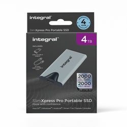 Integral SlimXpress Pro INSSD4TPORT3.2SLIMXS unidad externa de estado sólido 4 TB USB 3.2 Gen 2x2