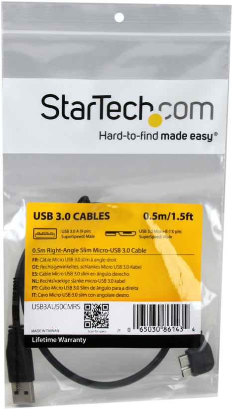 Startech USB3AU50CMRS - USB 3.1 Gen 1 (5 Gbps), Cable USB, Micro-USB tipo B (3)