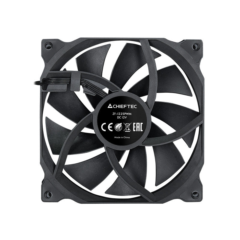 Chieftec ZF-1225PWM sistema de refrigeración para ordenador Carcasa del ordenador Ventilador 12 cm Negro 1 pieza(s)