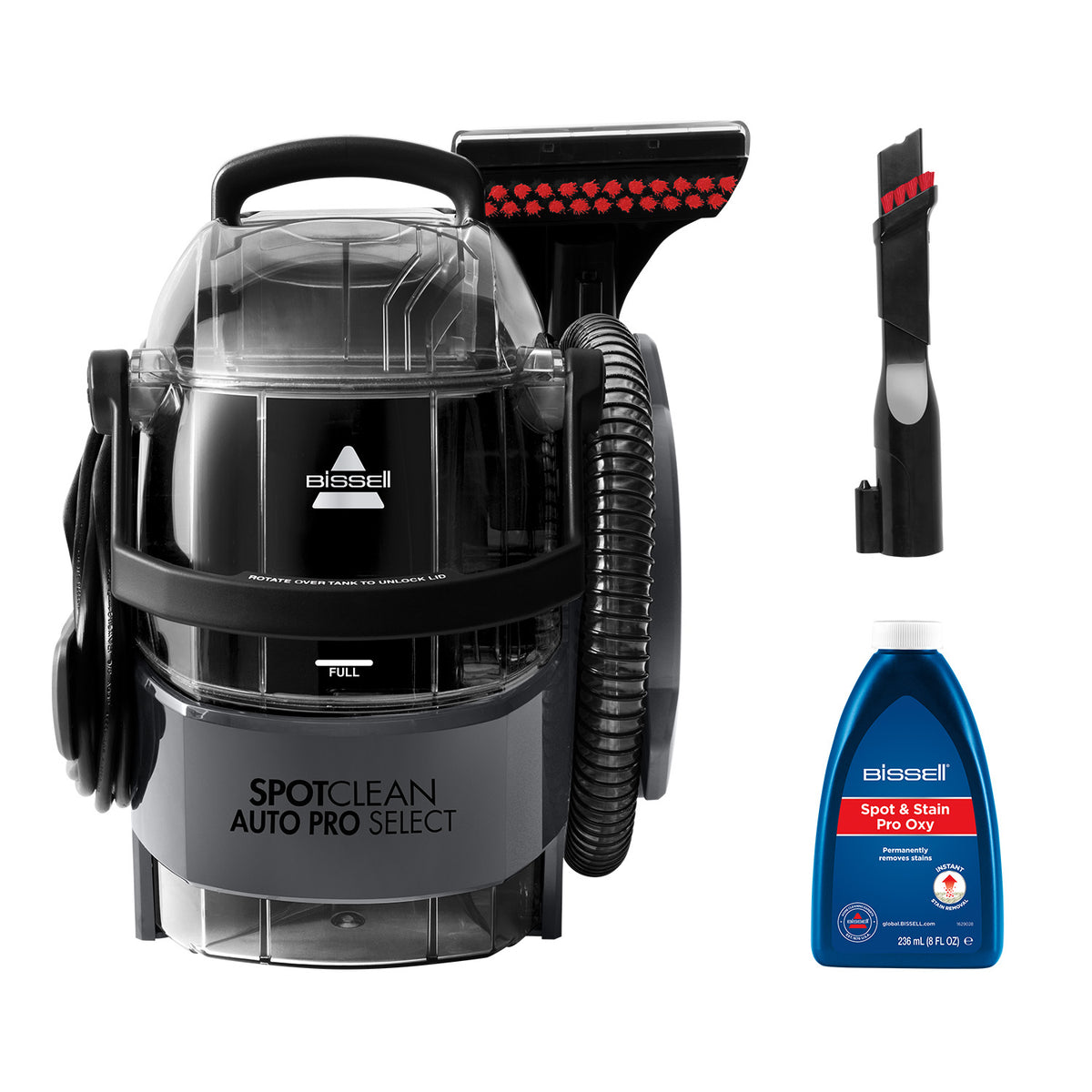 Bissell SpotClean Auto Pro Select máquina de limpieza de alfombras De mano Profundo Negro