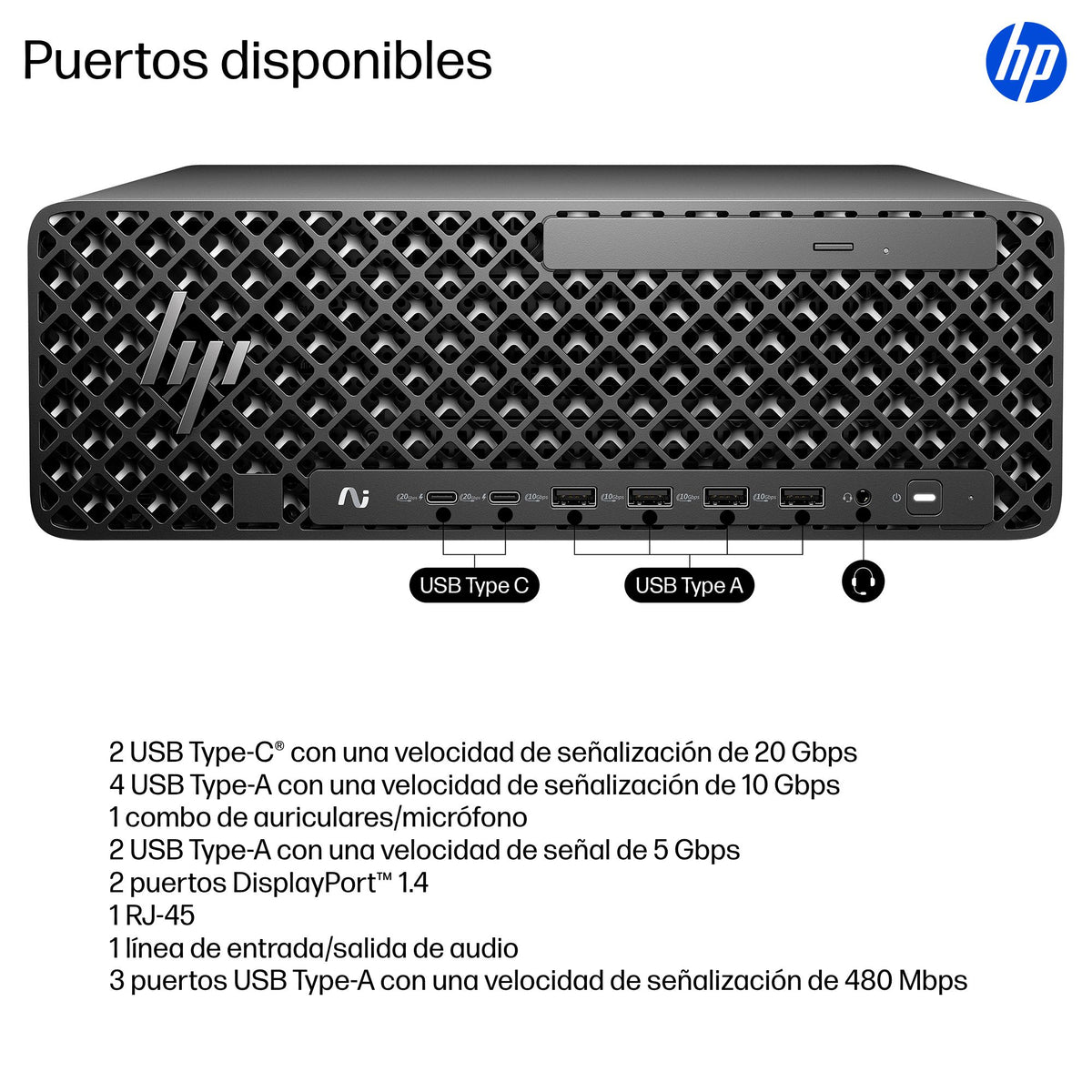 HP None Intel Core Ultra 7 265 32 GB DDR5-SDRAM 1 TB SSD NVIDIA RTX A400 Windows 11 Pro SFF Puesto de trabajo AI Workstation, AI PC Negro (5)