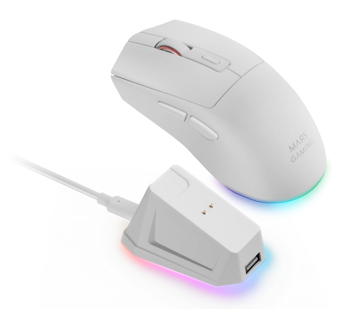 Mars Gaming MM-T3W ratón Juego Mano derecha RF Wireless + Bluetooth + USB Type-C Óptico 14400 DPI (6)