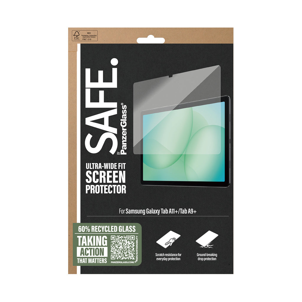 PanzerGlass SAFE. by ® Screen Protector Samsung Galaxy Tab A11+ | Tab A9+ | Ultra-Wide Fit Protector de pantalla 1 pieza(s) (3)