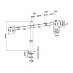AISENS DT32TSR-041 soporte para monitor 81,3 cm (32") Escritorio Negro (6)