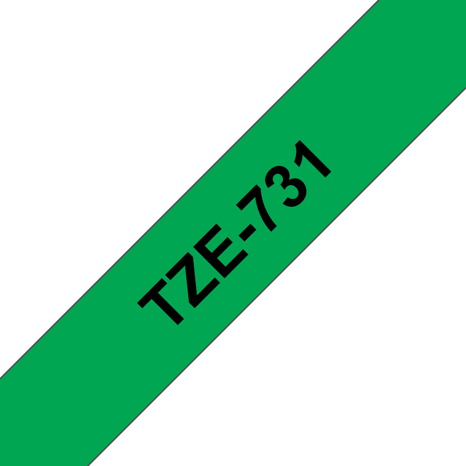 Brother TZE-731 cinta para impresora de etiquetas Negro sobre verde (2)