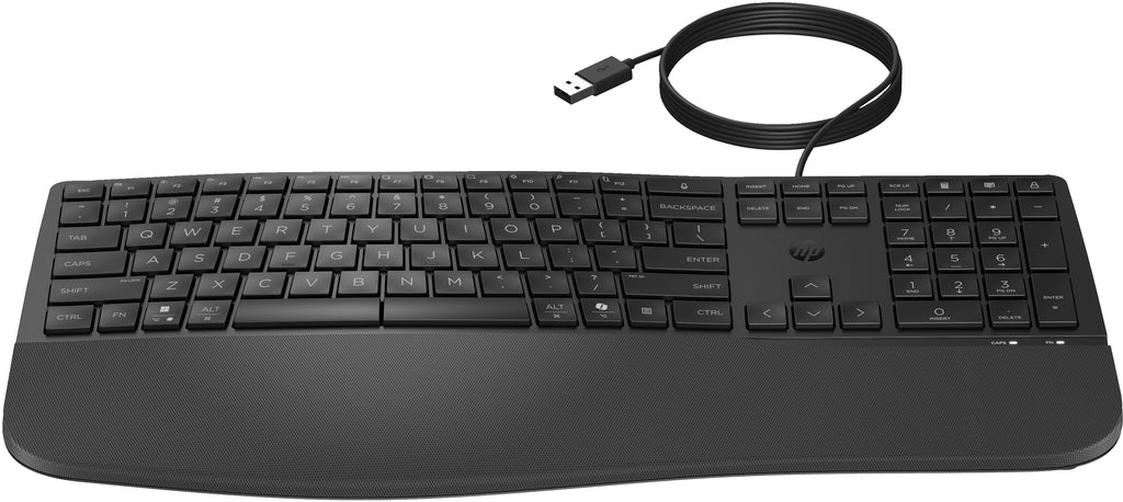 HP 485 Comfort Wired Keyboard teclado Oficina USB Negro (4)