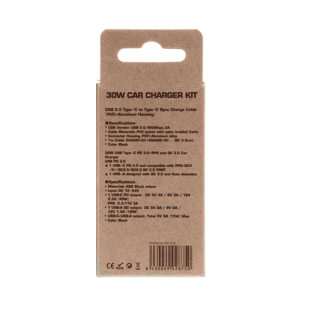 Insmat 520-9720 cargador para dispositivos móviles Universal Negro USB Coche