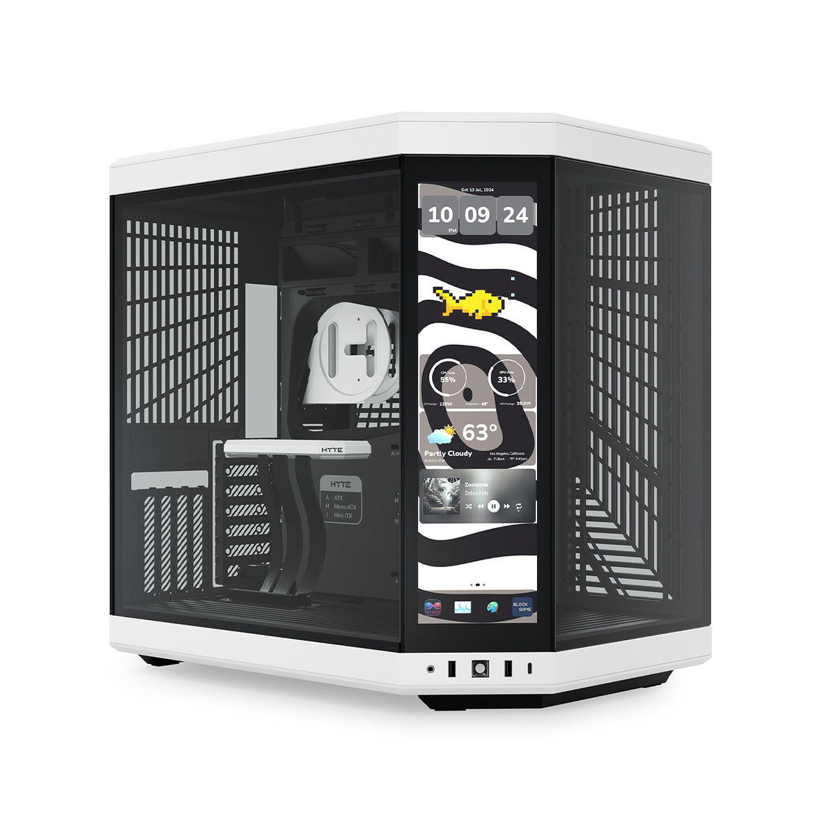 HYTE Y70 Touch Infinite Torre media Negro, Blanco