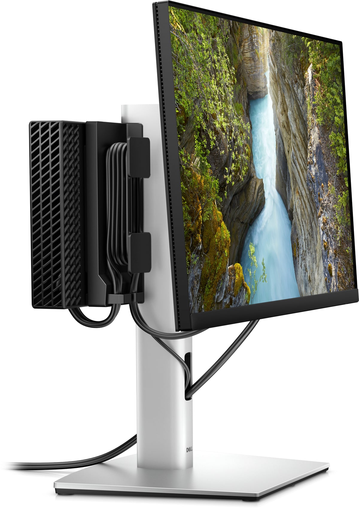 DELL MFS22 68,6 cm (27") Escritorio Plata, Negro (5)