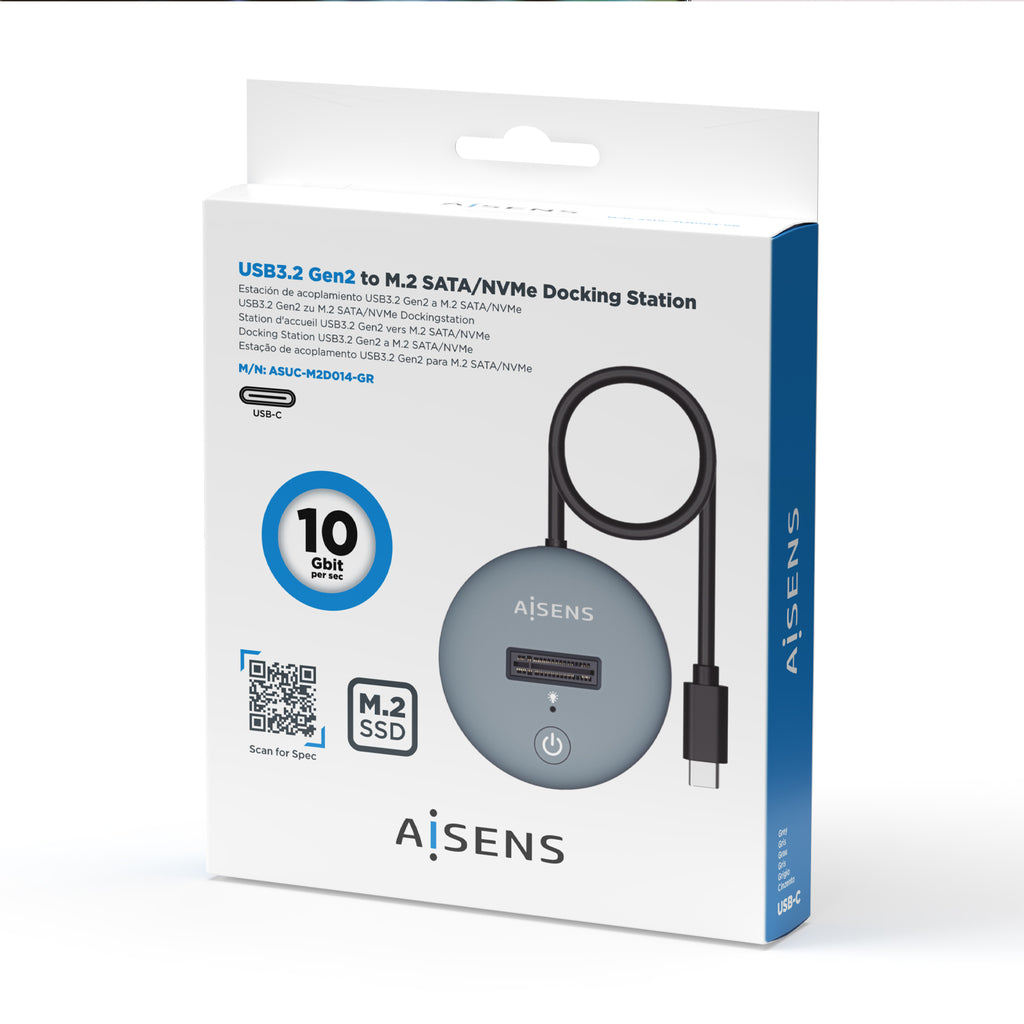 AISENS ASUC-M2D014-GR caja para disco duro externo Caja externa para unidad de estado sólido (SSD) (5)