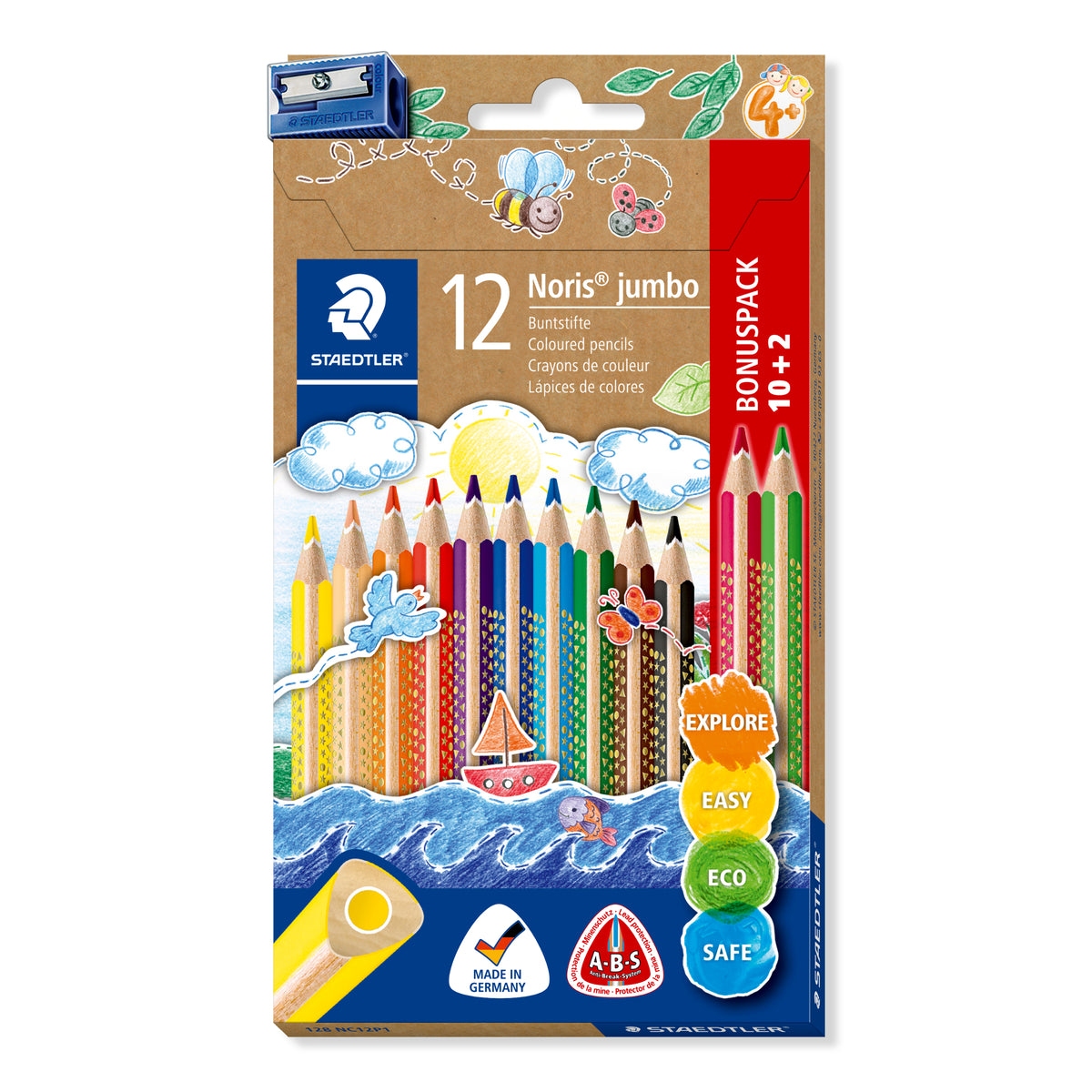 Staedtler 128 negro, azul, burdeos, marrón, verde, azul claro, verde claro
