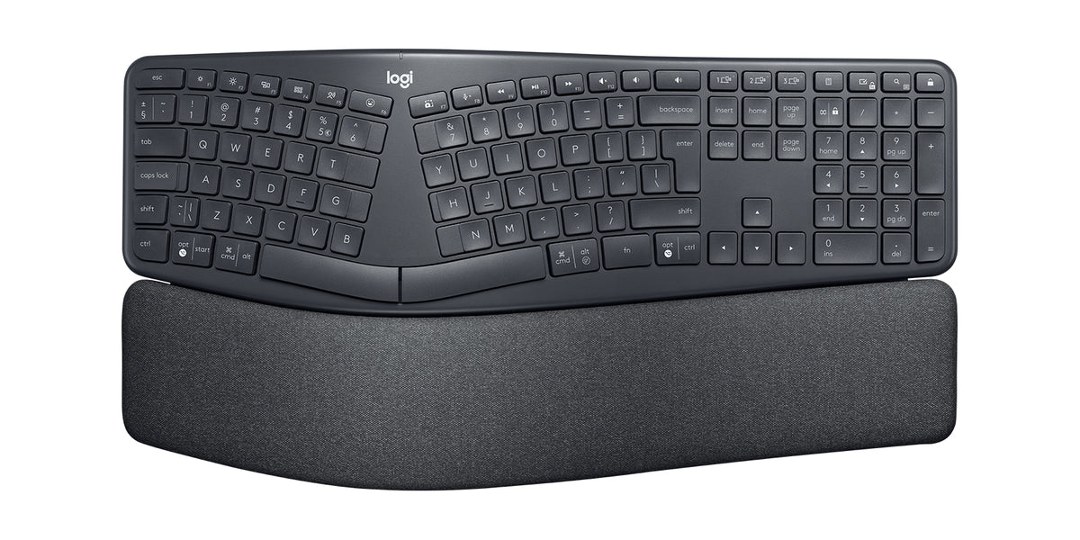 Logitech ERGO K860 Split for Business teclado Oficina Bluetooth QWERTY Internacional de EE.UU. Grafito (2)