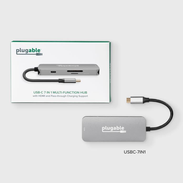 Plugable Technologies USBC-7IN1 base para portátil y replicador de puertos