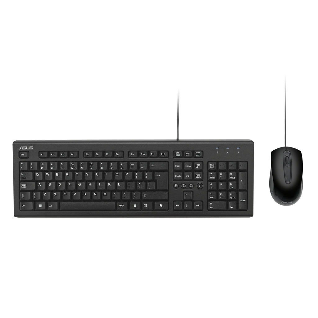 ASUS U2000 KEYBOARD+MOUSE/BK/UI teclado Ratón incluido Universal USB Negro (3)