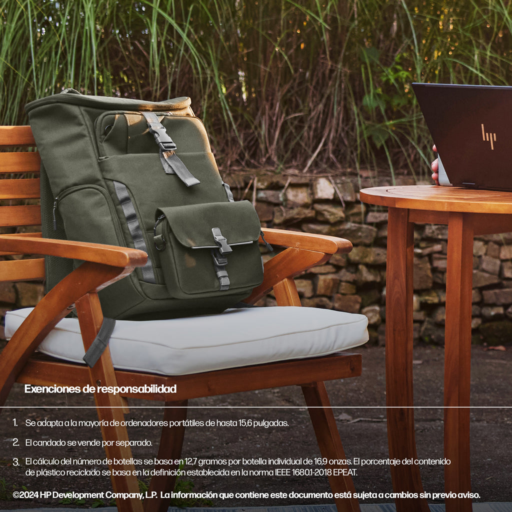 HP 15.6 Modular Laptop Backpack 39,6 cm (15.6") Verde, Gris (7)