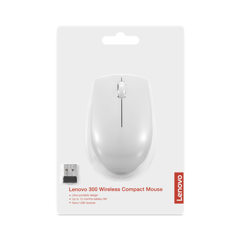 Lenovo 300 ratón Oficina Ambidextro RF inalámbrico Óptico 1000 DPI (8)