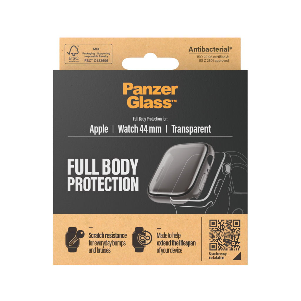 PanzerGlass ® Full body Case Transparent Apple Watch SE 3, SE, 6, 5, 4