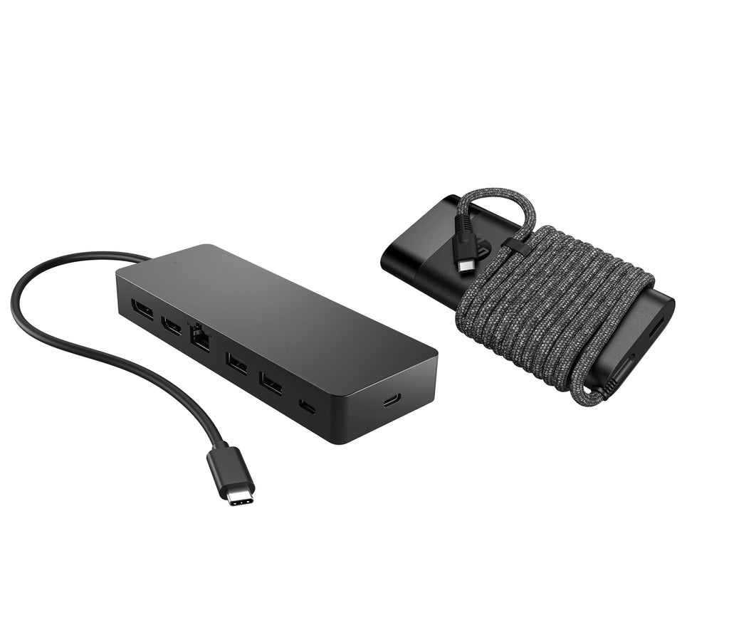 HP Universal USB-C Hub and Laptop Charger Combo Alámbrico USB 3.2 Gen 1 (3.1 Gen 1) Type-C Negro (3)
