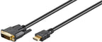 Microconnect HDM1924110 adaptador de cable de vídeo 10 m DVI-D HDMI tipo A (Estándar) Negro (2)