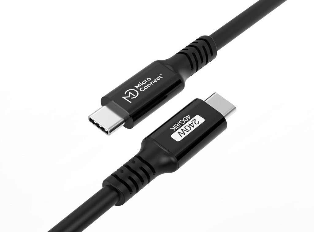 Microconnect USB4CC025-240W cable USB USB4 Gen 3x2 0,25 m USB C Negro (3)
