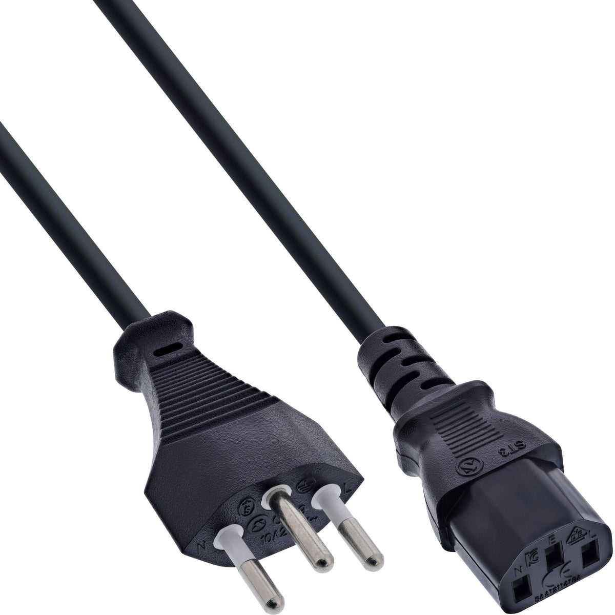 InLine 4043718015719 Negro 1,8 m SEV 1011 C13 acoplador (2)