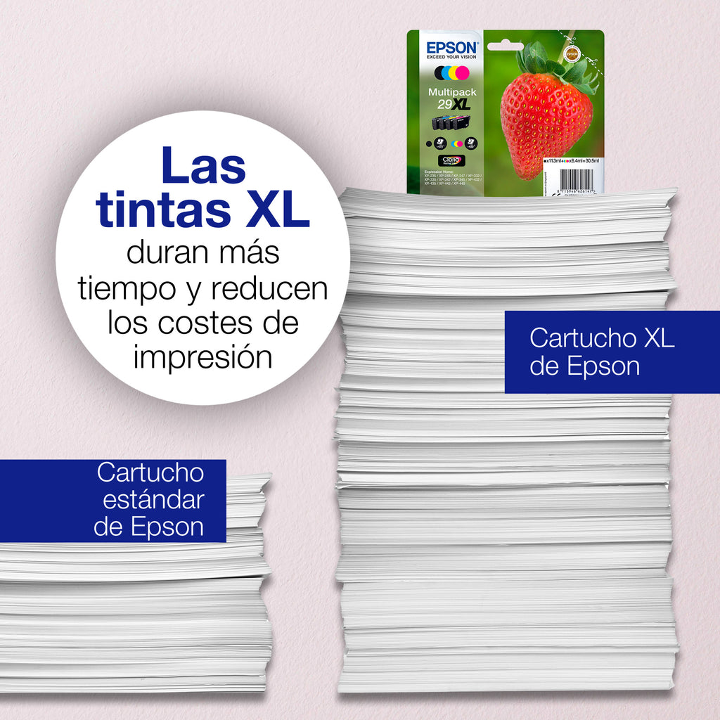 Epson Strawberry C13T29864012 cartucho de tinta 1 pieza(s) Original Rendimiento estándar Negro, Cian, Magenta, Amarillo (4)