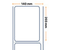 Etiquetas, Zebra, Sintético, Z-Ultimate 3000T Blanco, An: 140 mm, Al: 203 mm, Di: 200 mm, Di: 76 mm 3005536