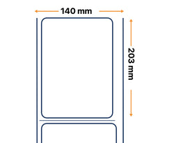 Etiquetas, Zebra, Sintético, Z-Ultimate 3000T Blanco, An: 140 mm, Al: 203 mm, Di: 200 mm, Di: 76 mm 3005536
