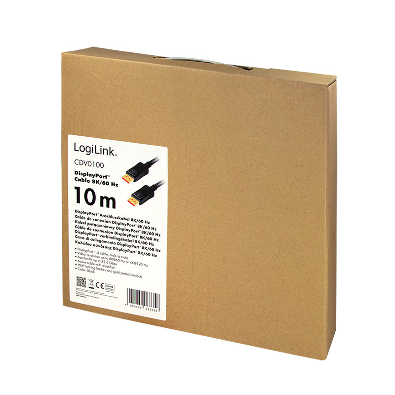 LogiLink CDV0100 cable DisplayPort 10 m Negro (7)