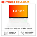 HP OMEN Gaming 16-am0046ns Intel® Core™ i9 i9-14900HX Portátil 40,6 cm (16") 2K 32 GB DDR5-SDRAM 1 TB SSD NVIDIA GeForce RTX 5060 Wi-Fi 6 (802.11ax) FreeDOS Blanco (6)