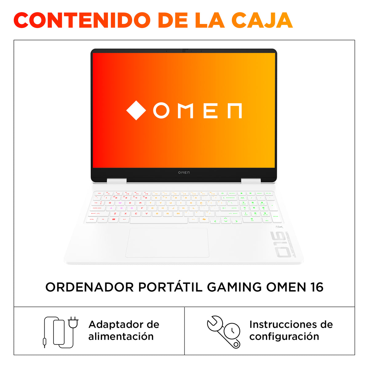 HP OMEN Gaming 16-am0046ns Intel® Core™ i9 i9-14900HX Portátil 40,6 cm (16") 2K 32 GB DDR5-SDRAM 1 TB SSD NVIDIA GeForce RTX 5060 Wi-Fi 6 (802.11ax) FreeDOS Blanco (6)