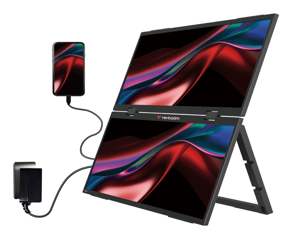 Verbatim Portable 15.6" FHD Dual Monitor Essentials Monitor portátil Negro 39,6 cm (15.6") LCD 1920 x 1080 Pixeles (6)