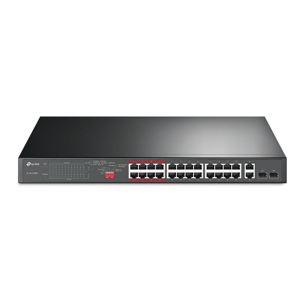 TP-Link TL-SL1226P switch No administrado Gigabit Ethernet (10/100/1000) Energía sobre Ethernet (PoE) 1U Gris (2)