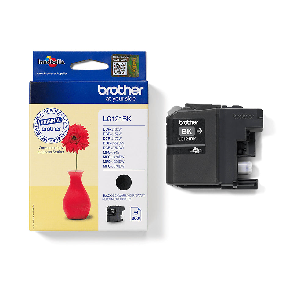 Brother LC121BK cartucho de tinta 1 pieza(s) Original Negro (5)