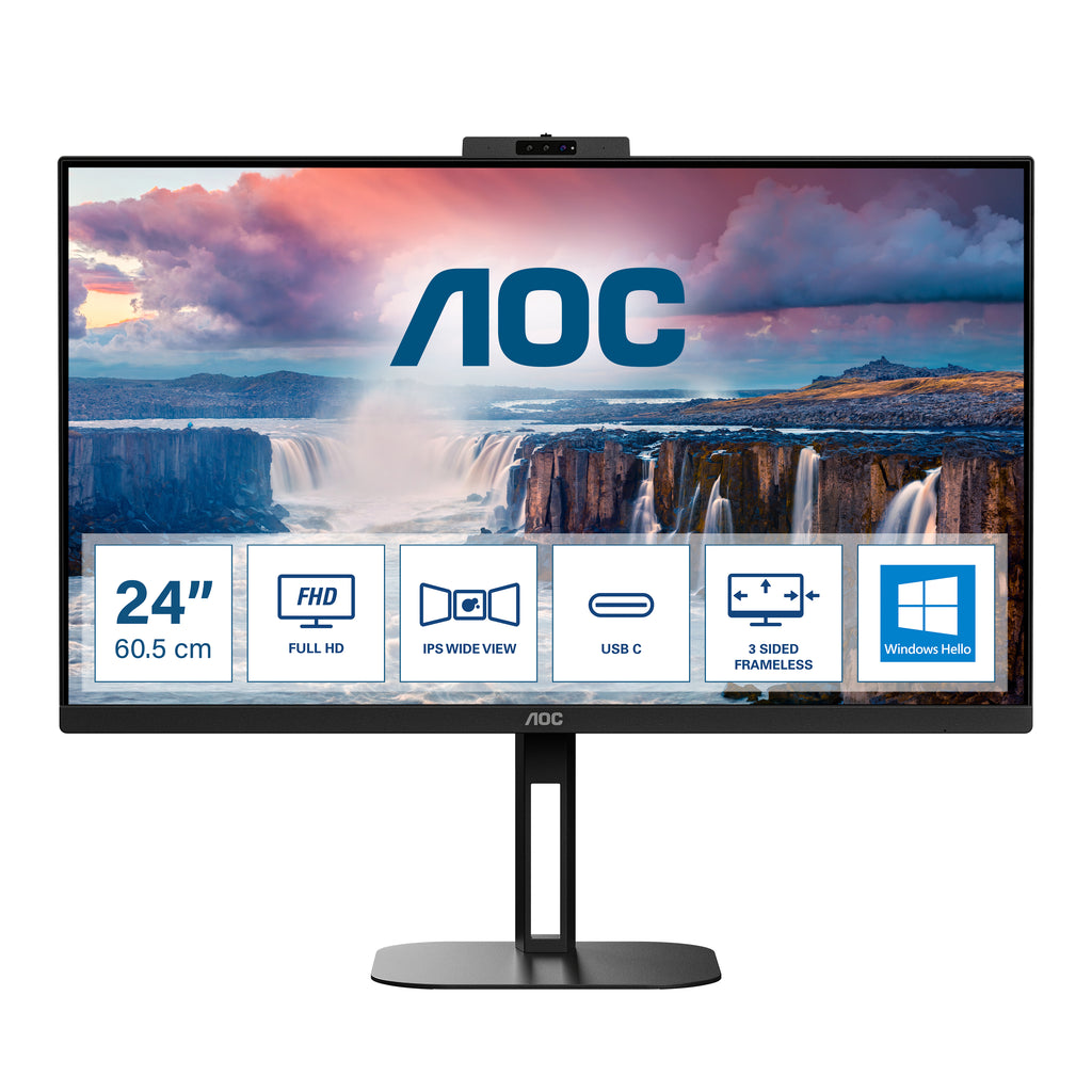 AOC V5 24V5CW/BK pantalla para PC 60,5 cm (23.8") 1920 x 1080 Pixeles Full HD LED Negro