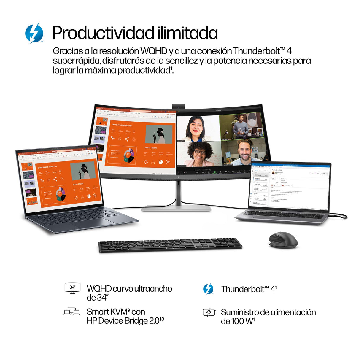HP Series 7 Pro 734pm pantalla para PC 86,4 cm (34") 3440 x 1440 Pixeles Wide Quad HD LCD Gris (7)