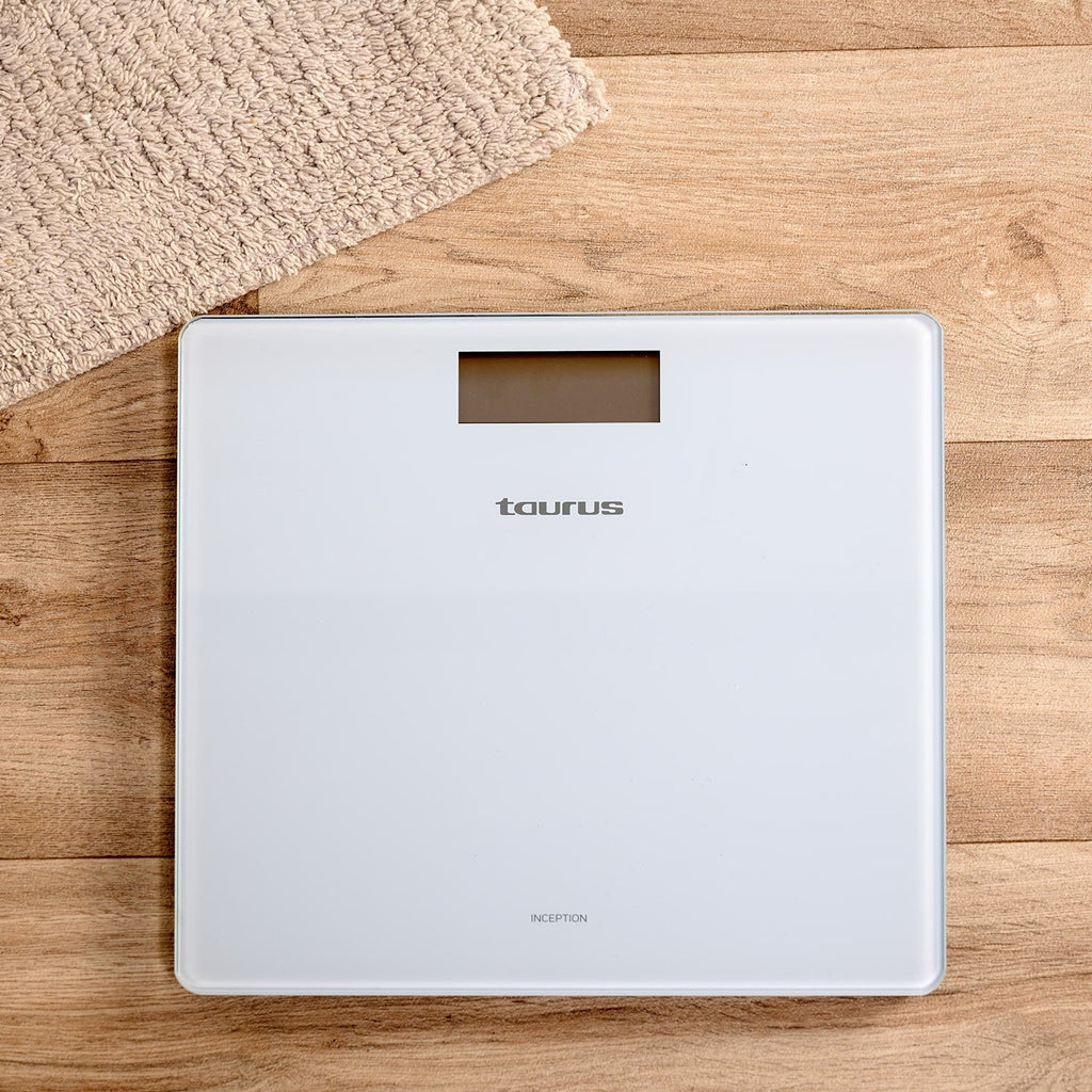 Báscula de baño electrónica Taurus Inception cuadrada Azul claro