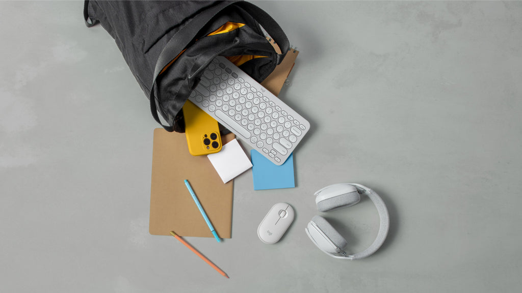Logitech Pebble Keys 2 K380s teclado Universal Bluetooth QWERTZ Alemán Blanco