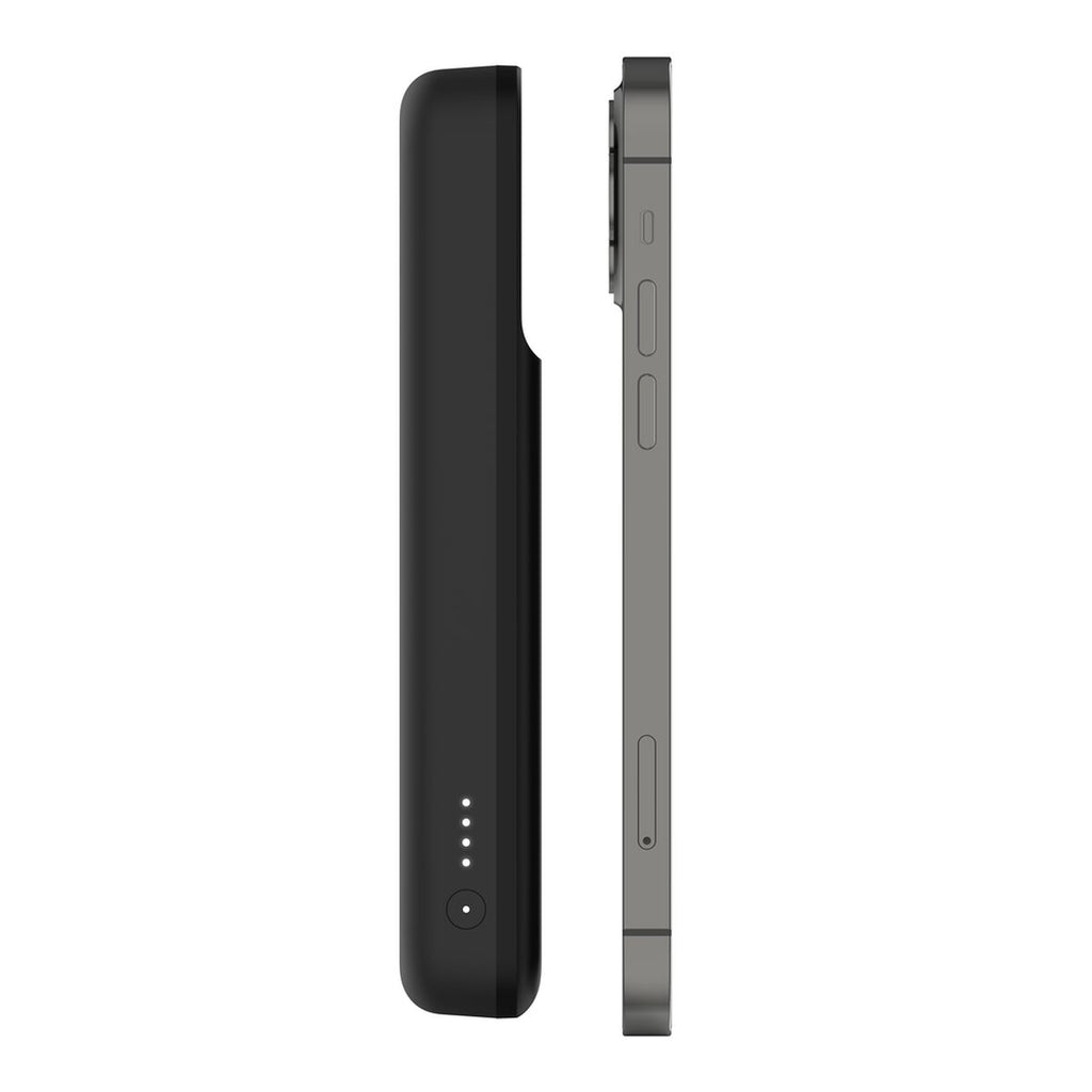 Cargador inalámbrico - 10000 mAh - 18 vatios - Fast Charge - 2 conectores de salida (magnética, USB-C, USB) - en el cable: USB-C - negro - para Apple iPhone 12, 12 mini, 12 Pro, 12 Pro Max