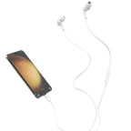 Auriculares internos con micro - en oreja - cableado - USB-C - aislamiento de ruido - blanco