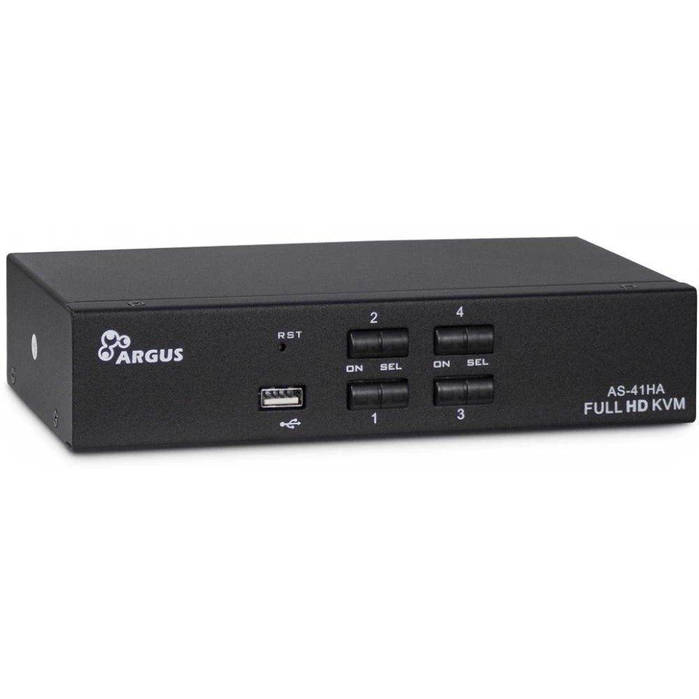 Inter-Tech AS-41HA Conmutador KVM HDMI Negro